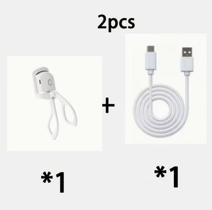 Electric Heated Eyelash Curler Set with USB Charging Cable