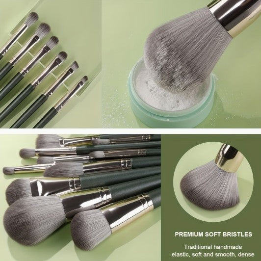 14-Piece Professional Makeup Brush Set – Hypoallergenic Nylon Bristles