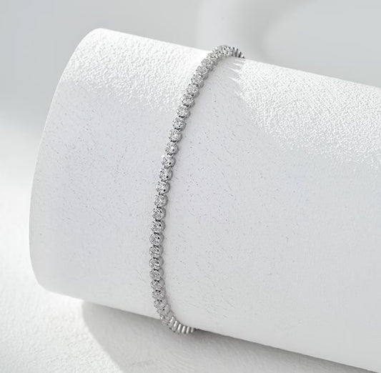 Tennis Bracelet |Stainless Steel with Cubic Zirconia's