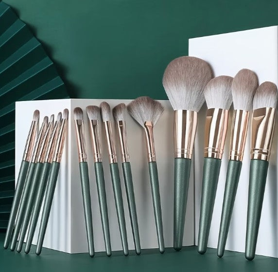 14-Piece Professional Makeup Brush Set – Hypoallergenic Nylon Bristles