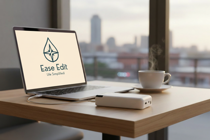 MacBook with EaseEdit logo on screen