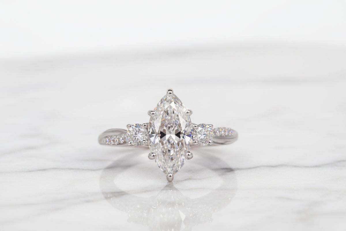 Premium Marquise Sterling Silver Ring