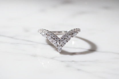 Premium V-Shape CZ Ring